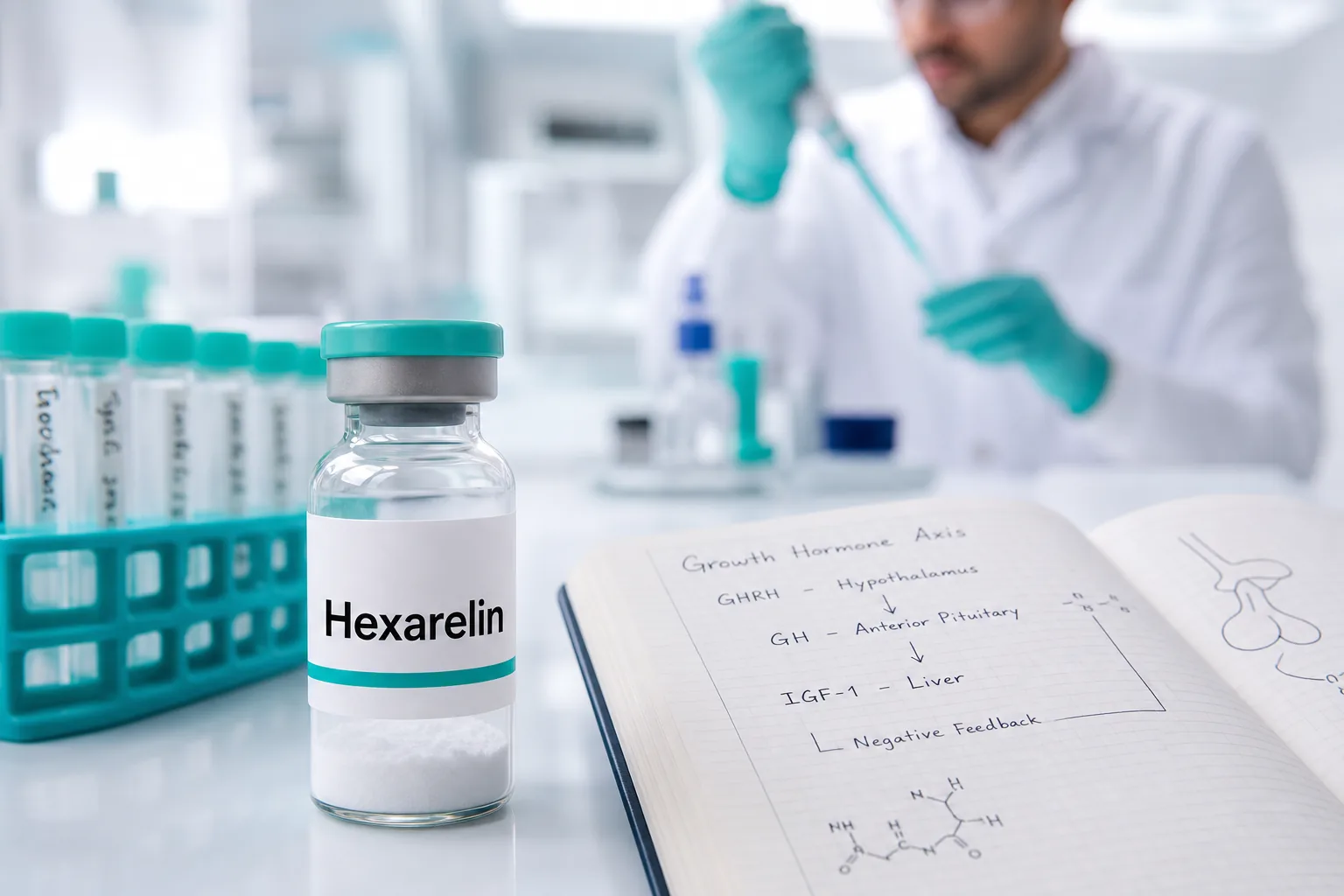 Hexarelin Acetate research peptide for sale — Growth Hormone Axis